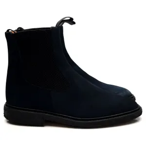'Stephen' Navy Blue Suede Chelsea Boot UK 8