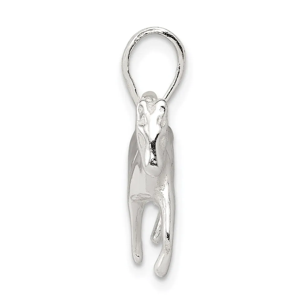 Sterling Silver Polished Horse Pendant
