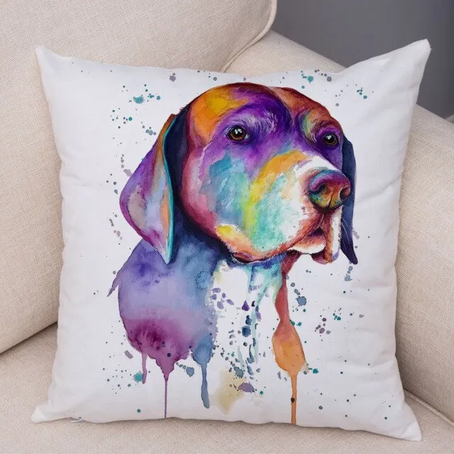 Stylish Dog Print Pillow Cases