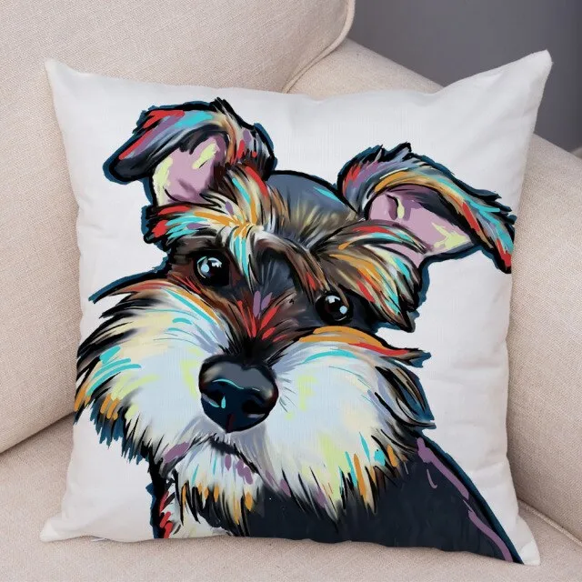 Stylish Dog Print Pillow Cases