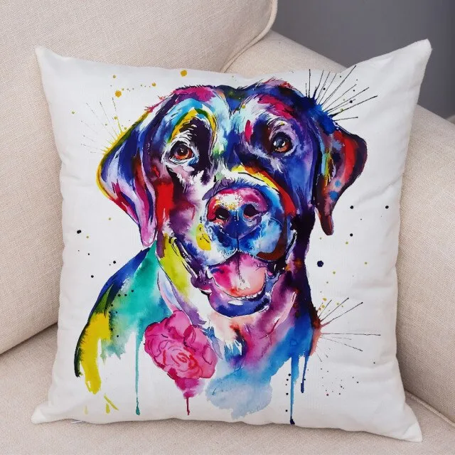 Stylish Dog Print Pillow Cases