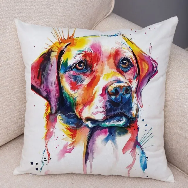 Stylish Dog Print Pillow Cases