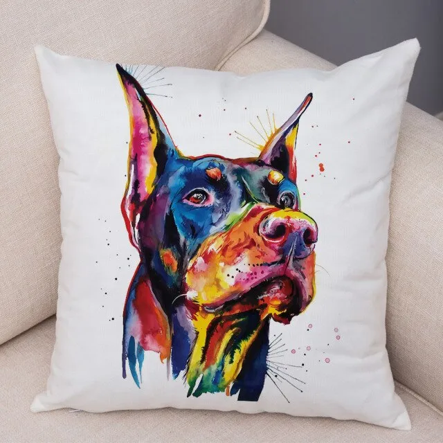 Stylish Dog Print Pillow Cases