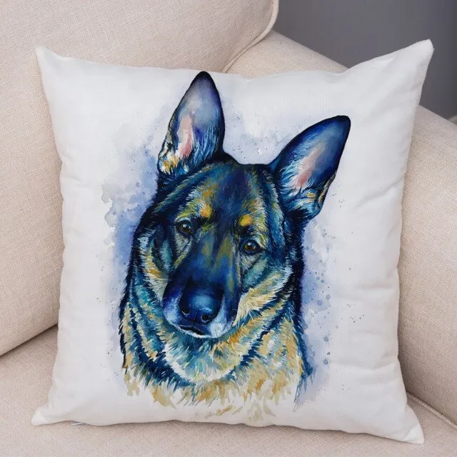 Stylish Dog Print Pillow Cases