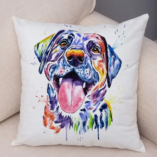 Stylish Dog Print Pillow Cases