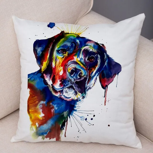 Stylish Dog Print Pillow Cases