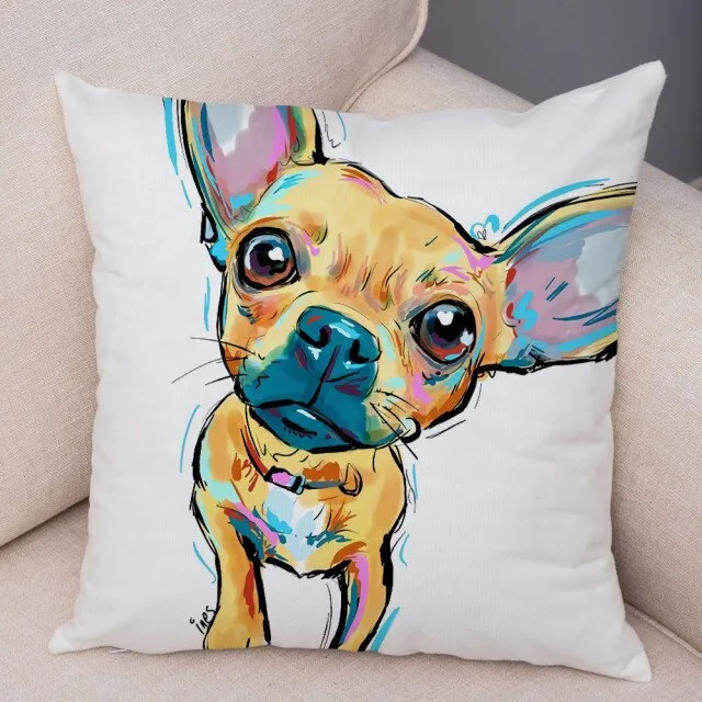 Stylish Dog Print Pillow Cases