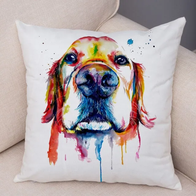 Stylish Dog Print Pillow Cases