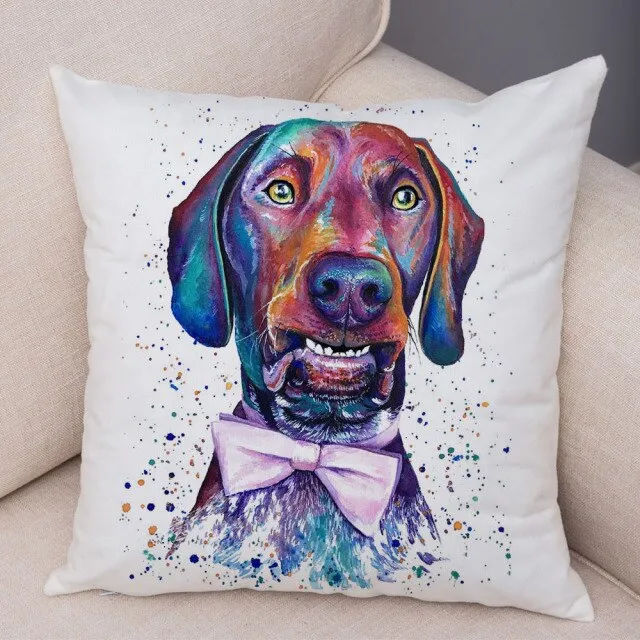 Stylish Dog Print Pillow Cases