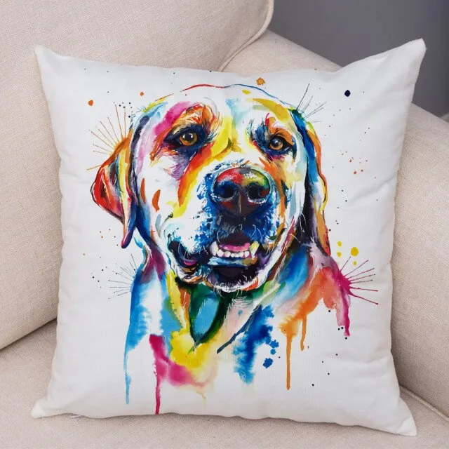 Stylish Dog Print Pillow Cases