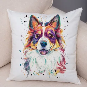 Stylish Dog Print Pillow Cases