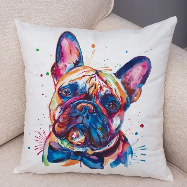 Stylish Dog Print Pillow Cases