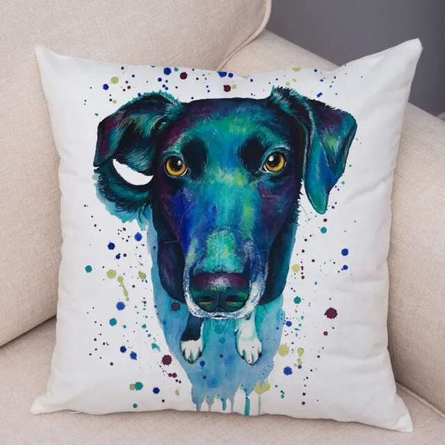 Stylish Dog Print Pillow Cases