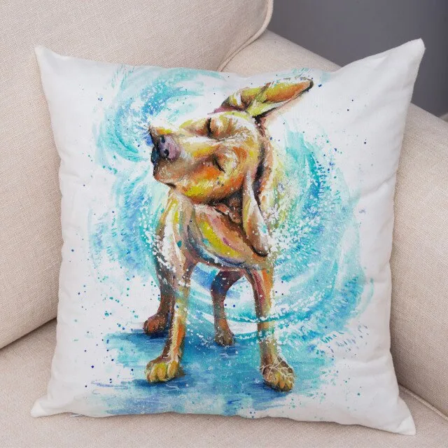 Stylish Dog Print Pillow Cases
