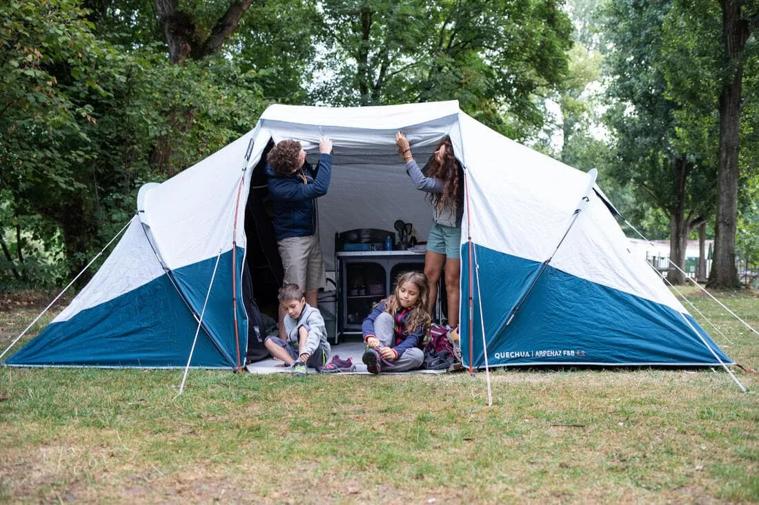 Tente à arceaux de camping - Arpenaz 4.2 F&B - 4 Places - 2 Chambres