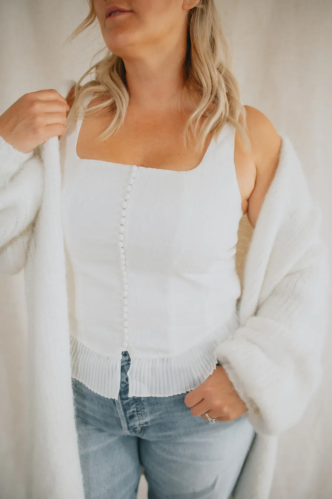 The Marlowe Cardigan - Snow