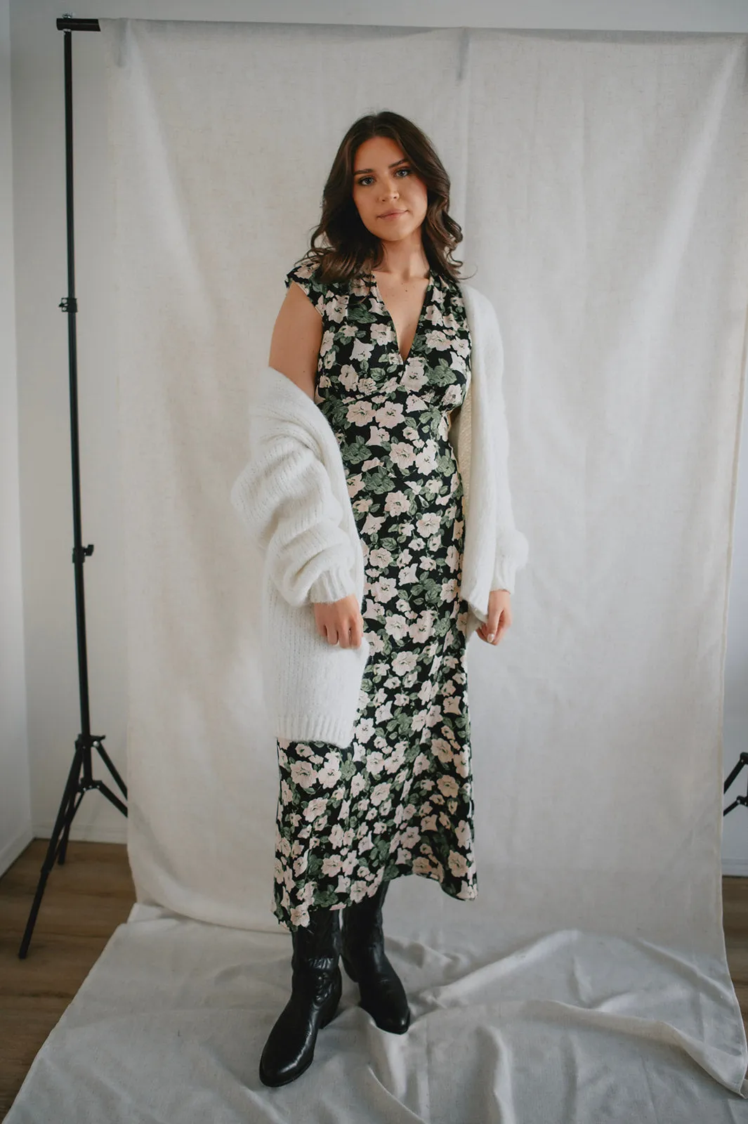 The Marlowe Cardigan - Snow