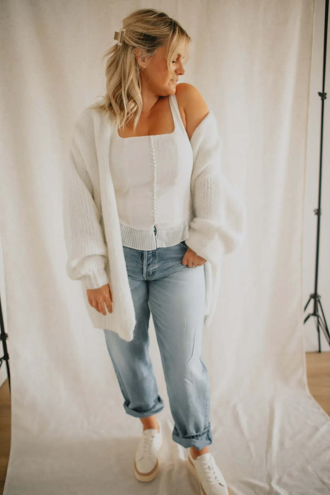 The Marlowe Cardigan - Snow