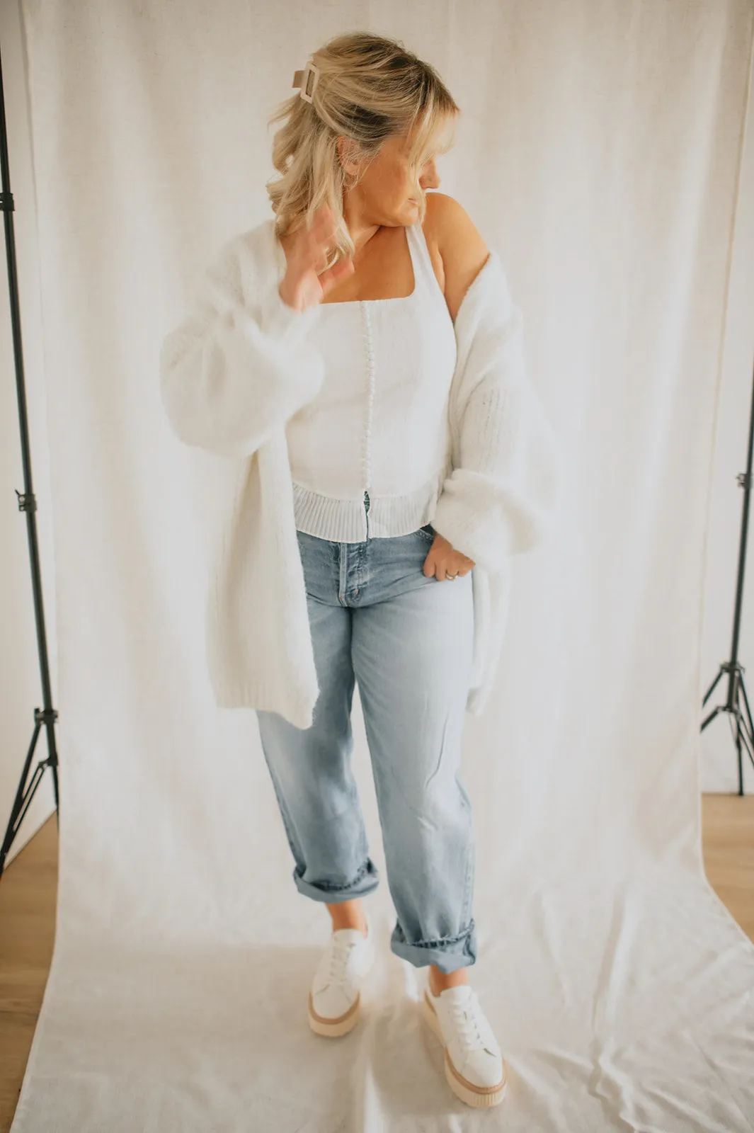 The Marlowe Cardigan - Snow