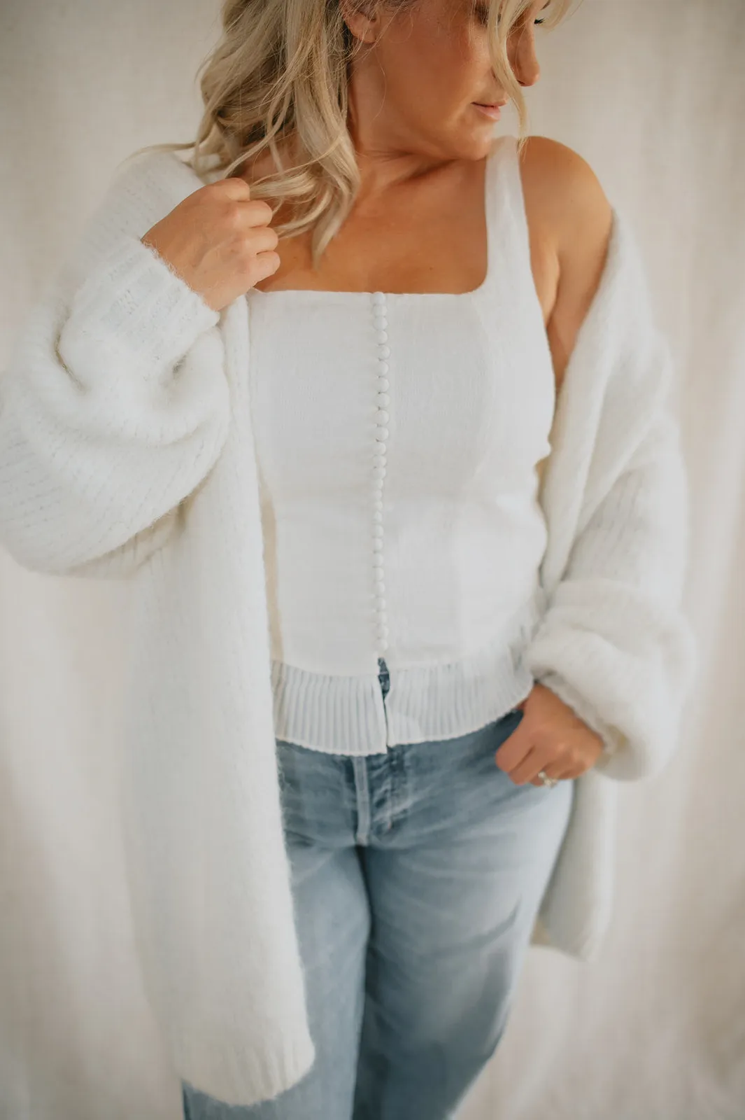 The Marlowe Cardigan - Snow