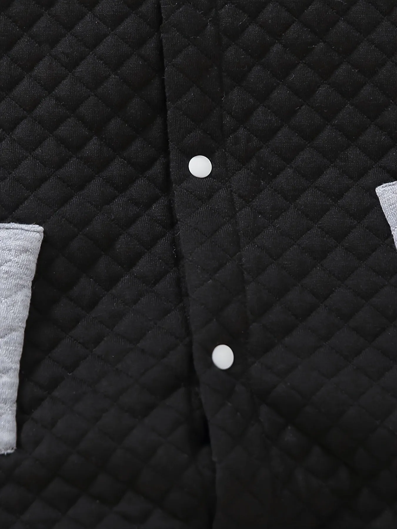 Thickened Checkered Slant Baseball Coat for Girls