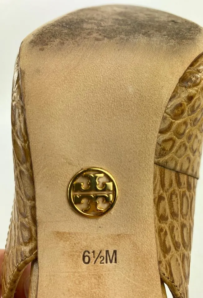 Tory Burch SZ6.5 Embossed Kitten Heels 6TBL1127