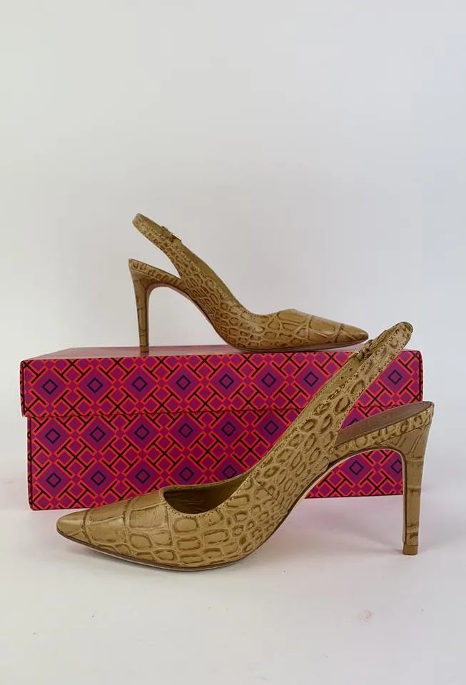 Tory Burch SZ6.5 Embossed Kitten Heels 6TBL1127