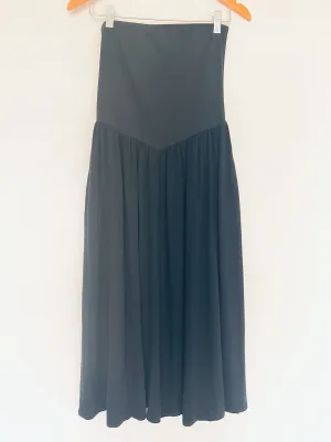UNBRANDED Womens Black Stretch Strapless Dress Thick Quality Material