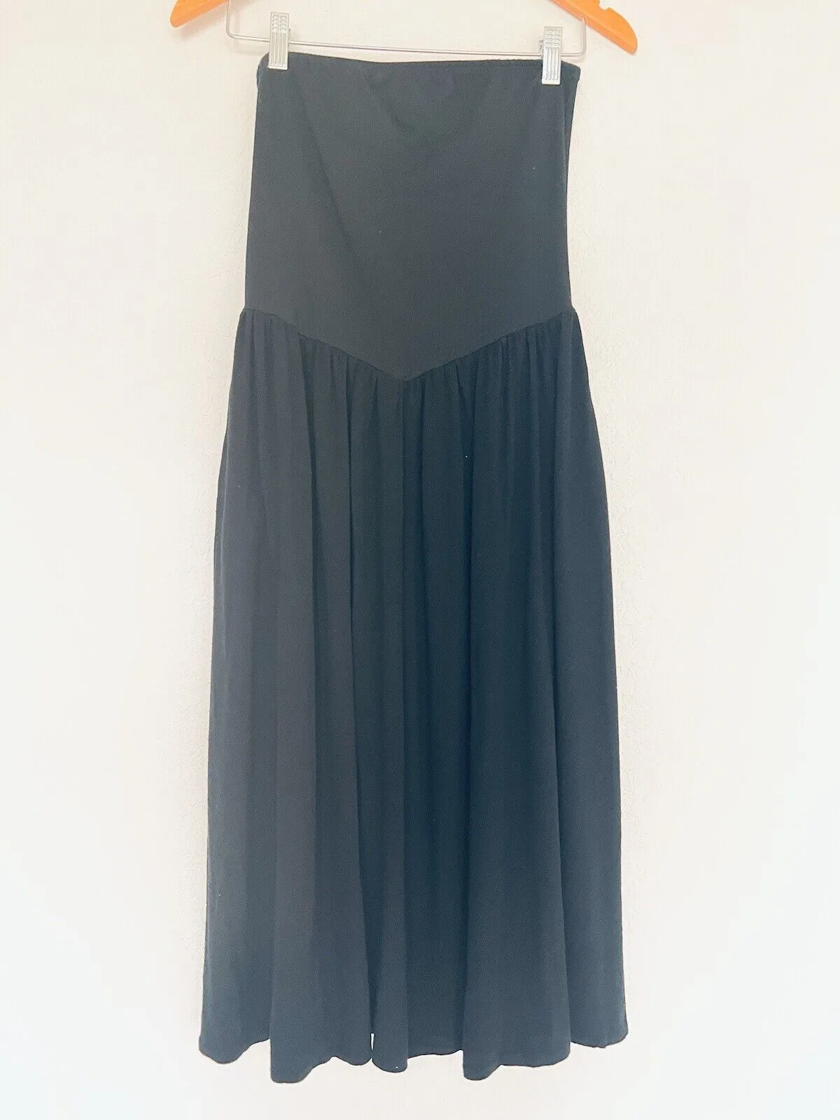 UNBRANDED Womens Black Stretch Strapless Dress Thick Quality Material