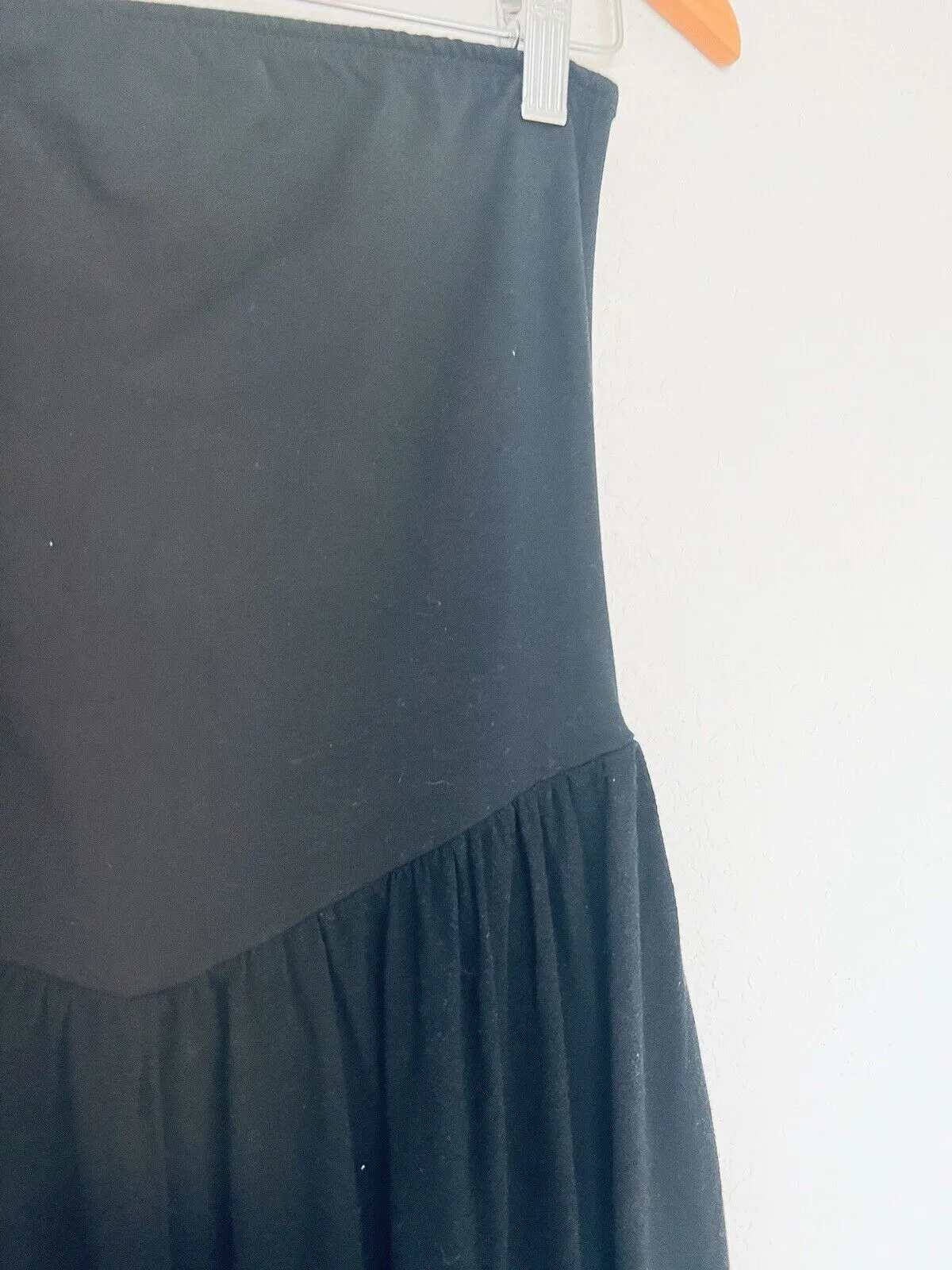 UNBRANDED Womens Black Stretch Strapless Dress Thick Quality Material