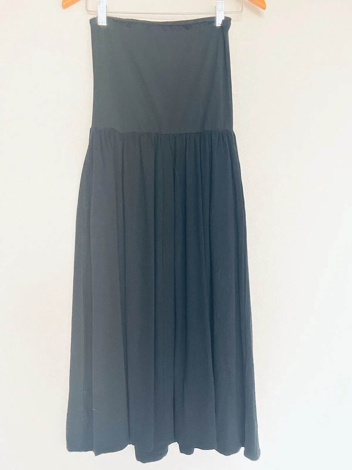 UNBRANDED Womens Black Stretch Strapless Dress Thick Quality Material