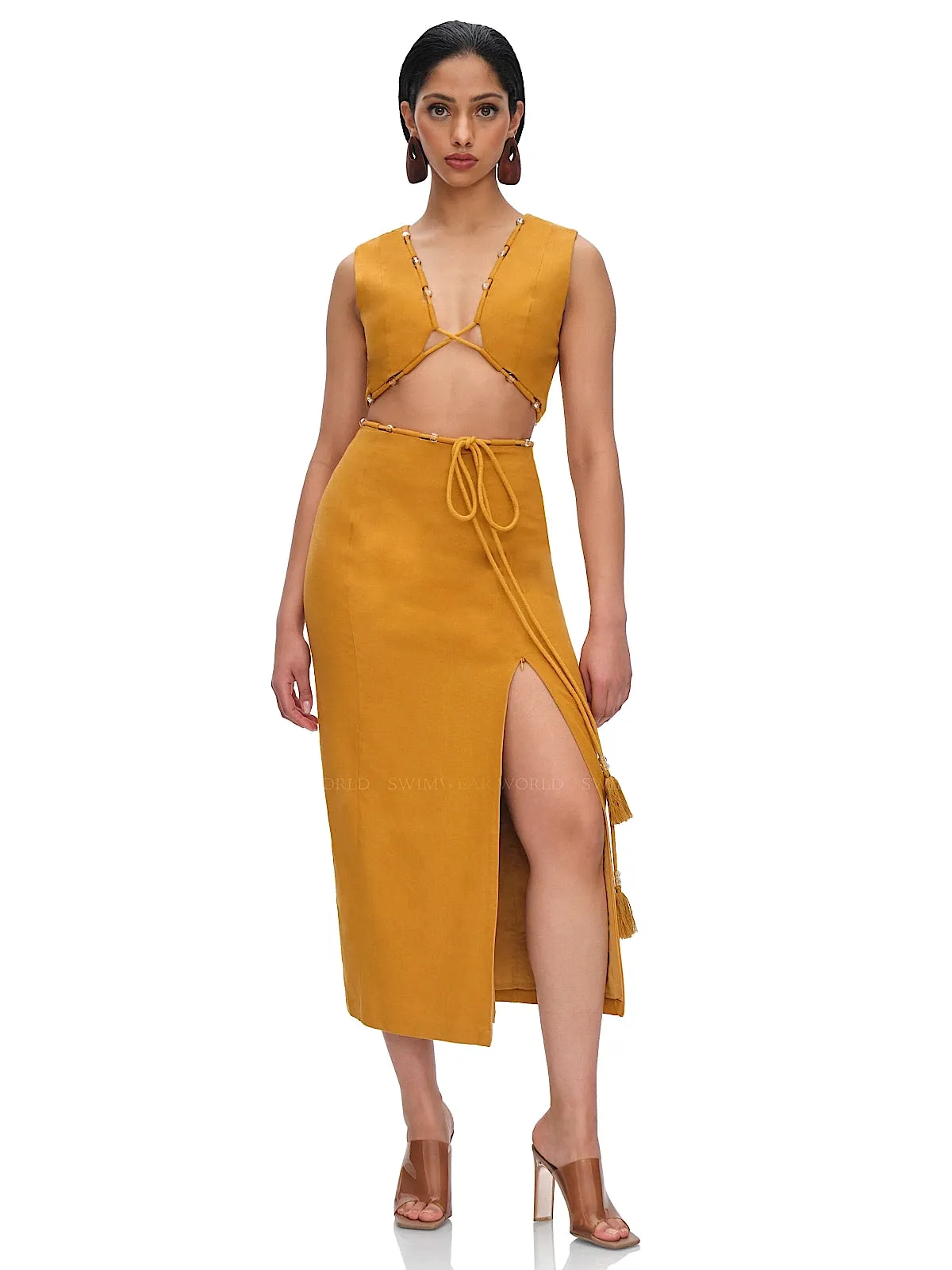 Vela Cut Out Midi Dress