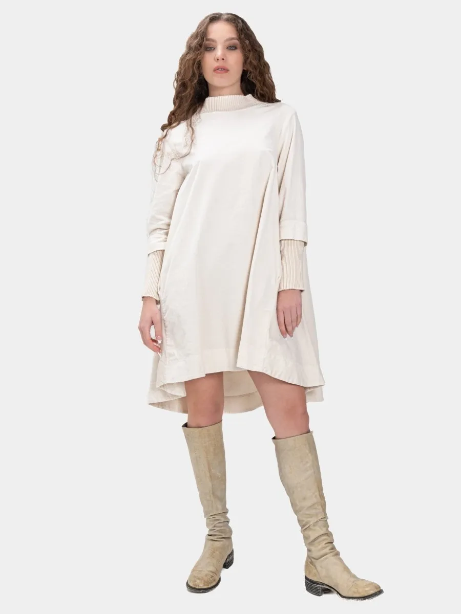 Velvet Tunic with Knit Details