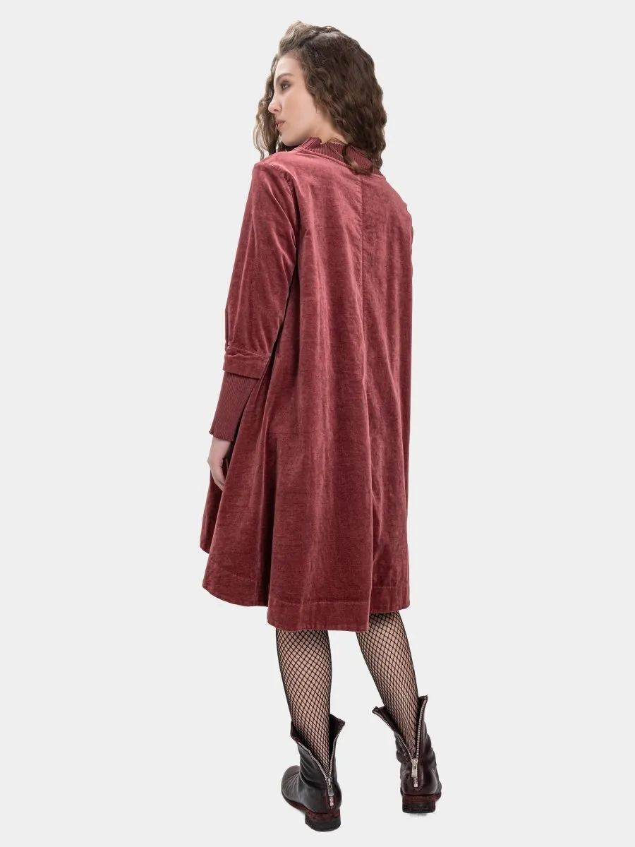 Velvet Tunic with Knit Details