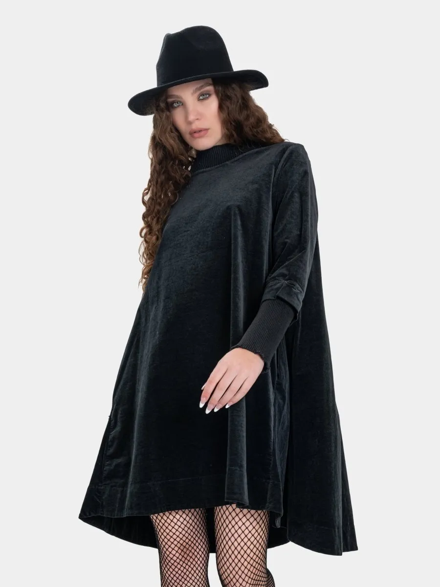 Velvet Tunic with Knit Details
