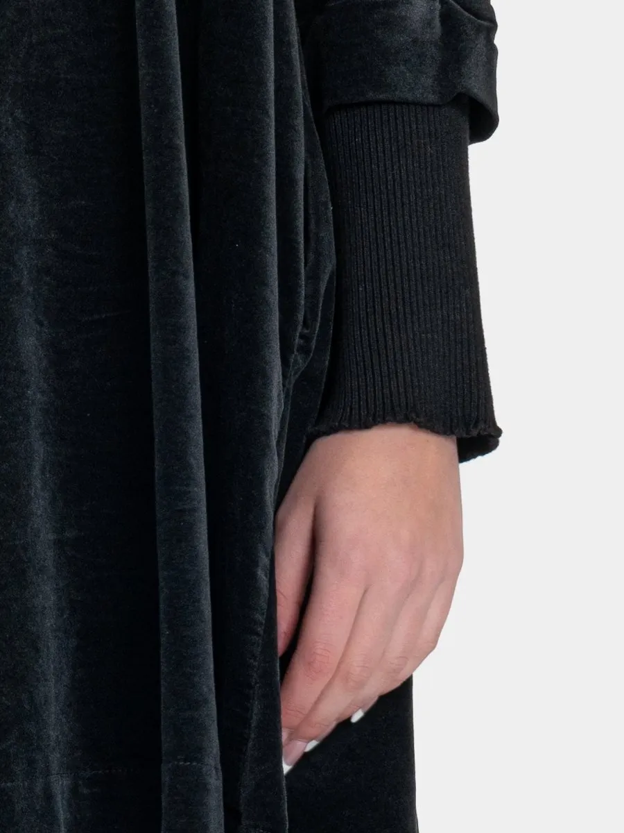 Velvet Tunic with Knit Details