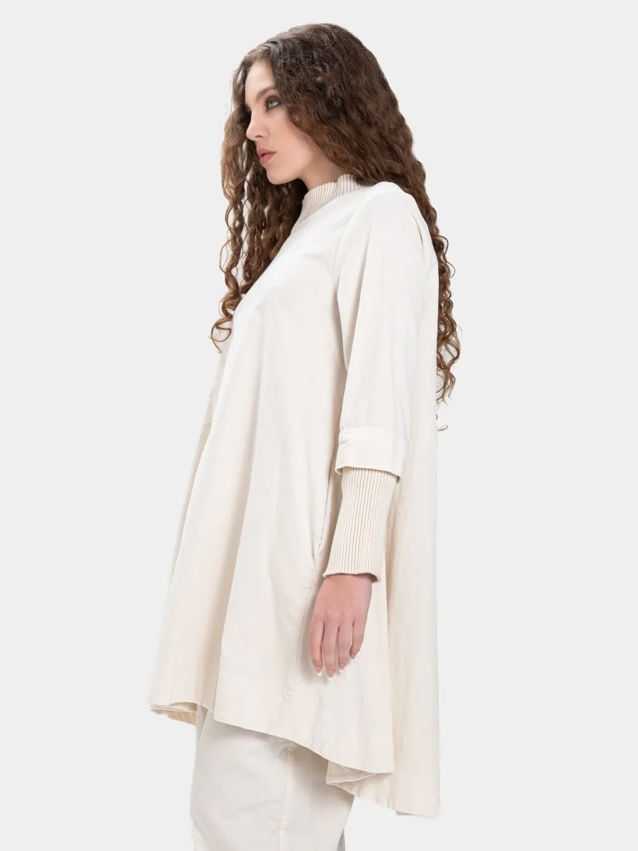 Velvet Tunic with Knit Details