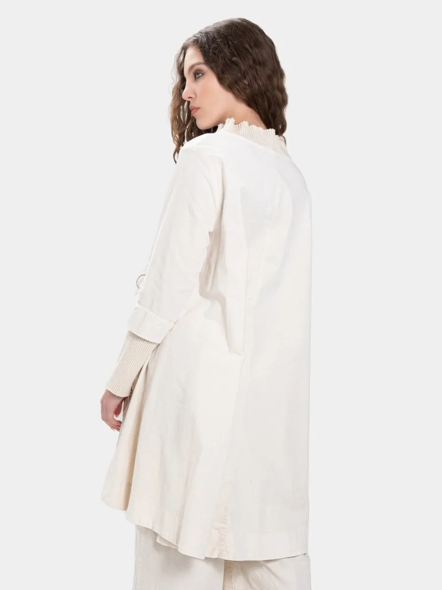 Velvet Tunic with Knit Details