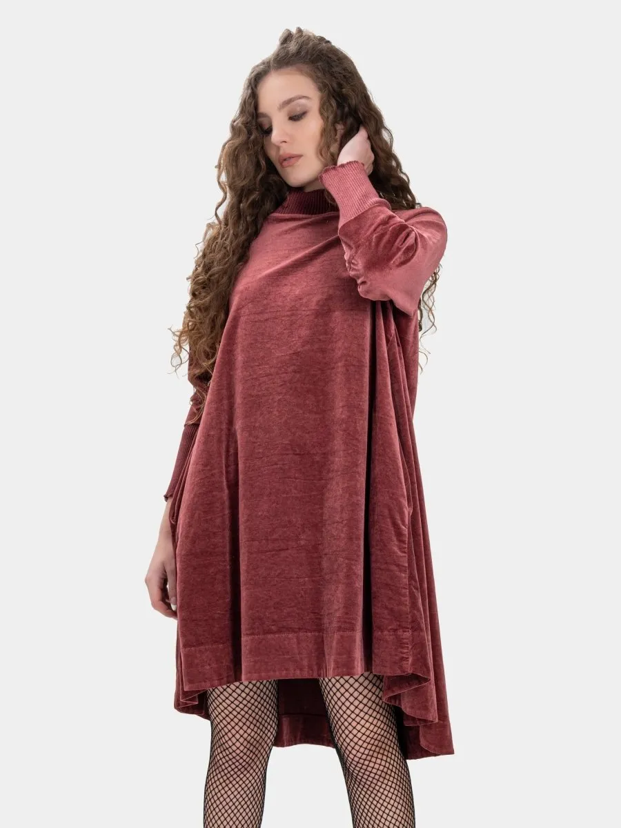 Velvet Tunic with Knit Details