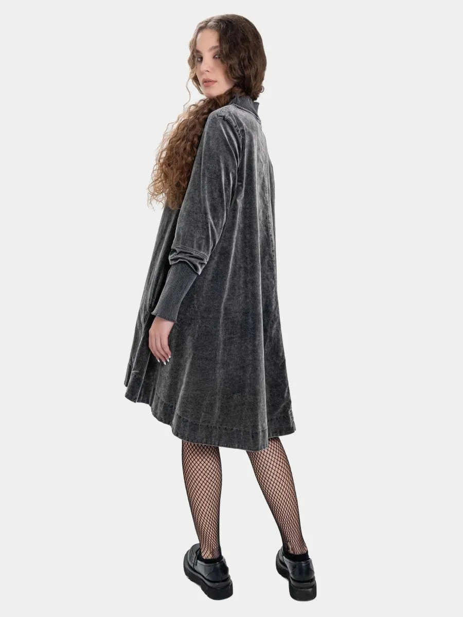 Velvet Tunic with Knit Details