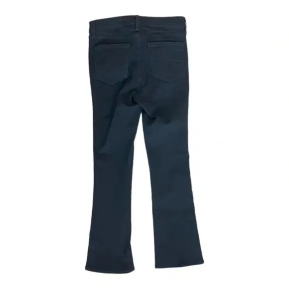 Veronica Beard Black Carolyn Boot Cut Cropped Tuxedo Striped Jeans