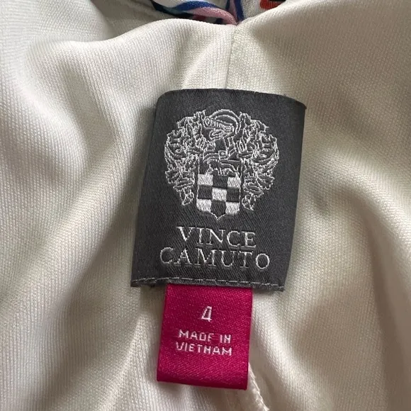 Vince Camuto 4 Sleeveless Layered Knee Length Dress Office Wedding Party Chic