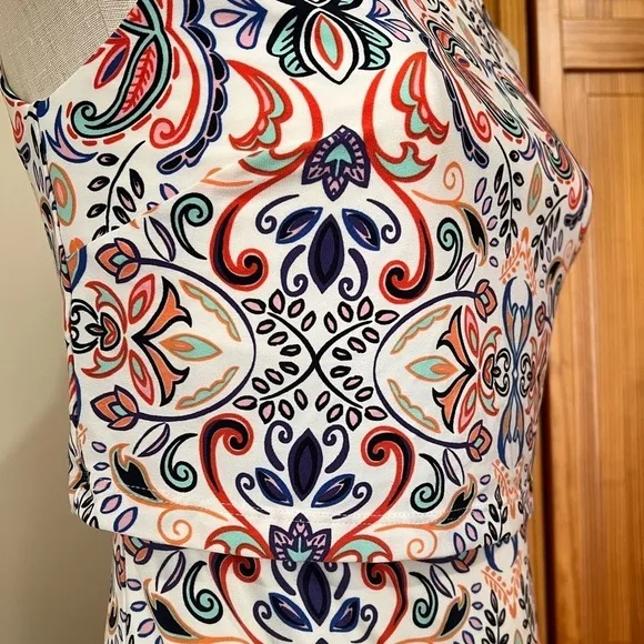 Vince Camuto 4 Sleeveless Layered Knee Length Dress Office Wedding Party Chic