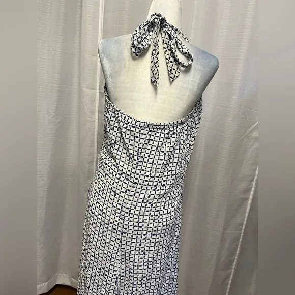 Vineyard Vines Tie Dye Squares Print Silk Maxi Dress | size 12