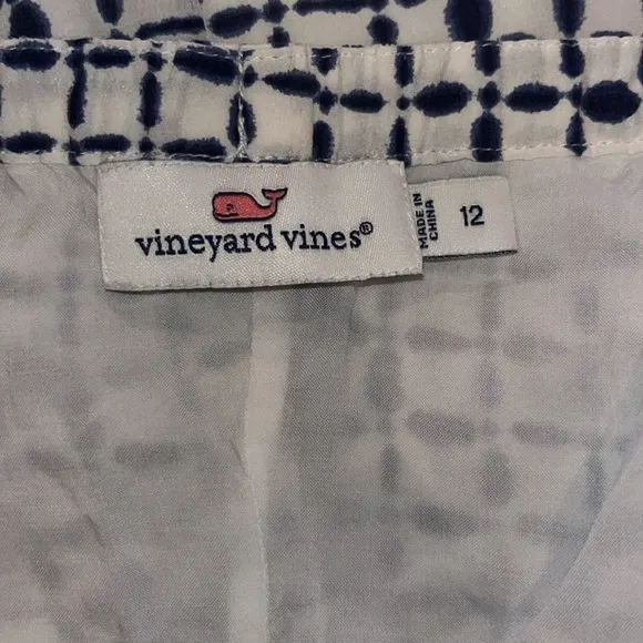 Vineyard Vines Tie Dye Squares Print Silk Maxi Dress | size 12