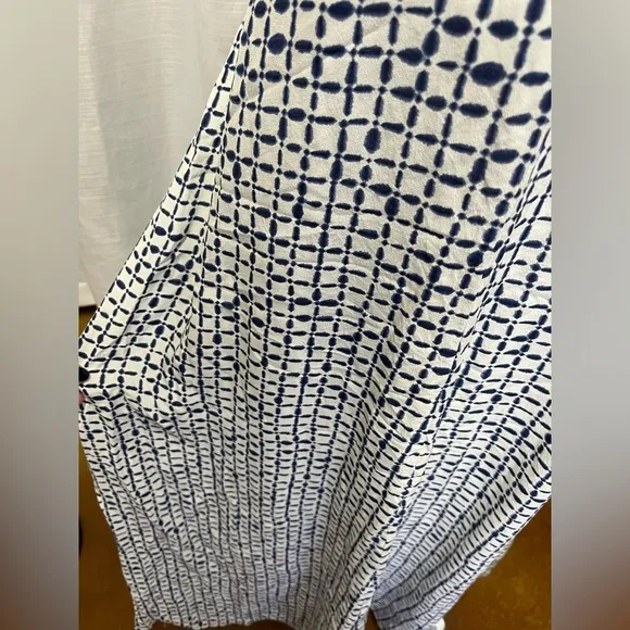 Vineyard Vines Tie Dye Squares Print Silk Maxi Dress | size 12