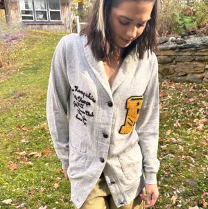 Vintage Grey Letterman Cardigan
