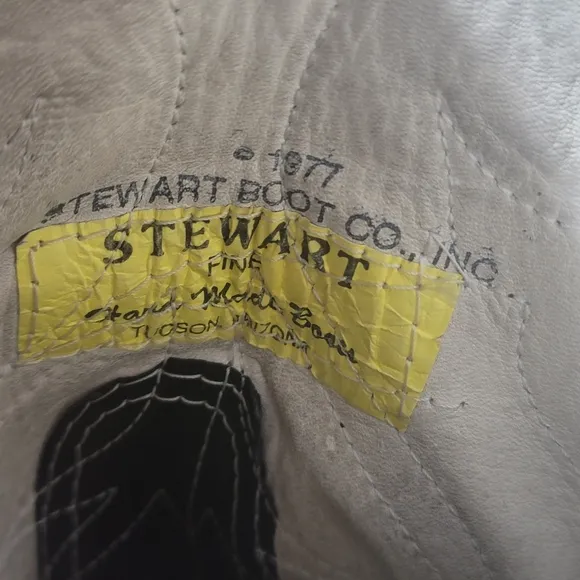 Vintage Stewart Boot Co 1977 Handmade Men’s  Cowboy *Beautiful Leather Size 8B