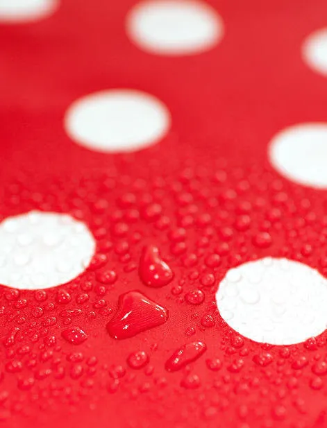 Waterproof Fabric 2.7 cm White Dots on Red - By the Yard 392967-2