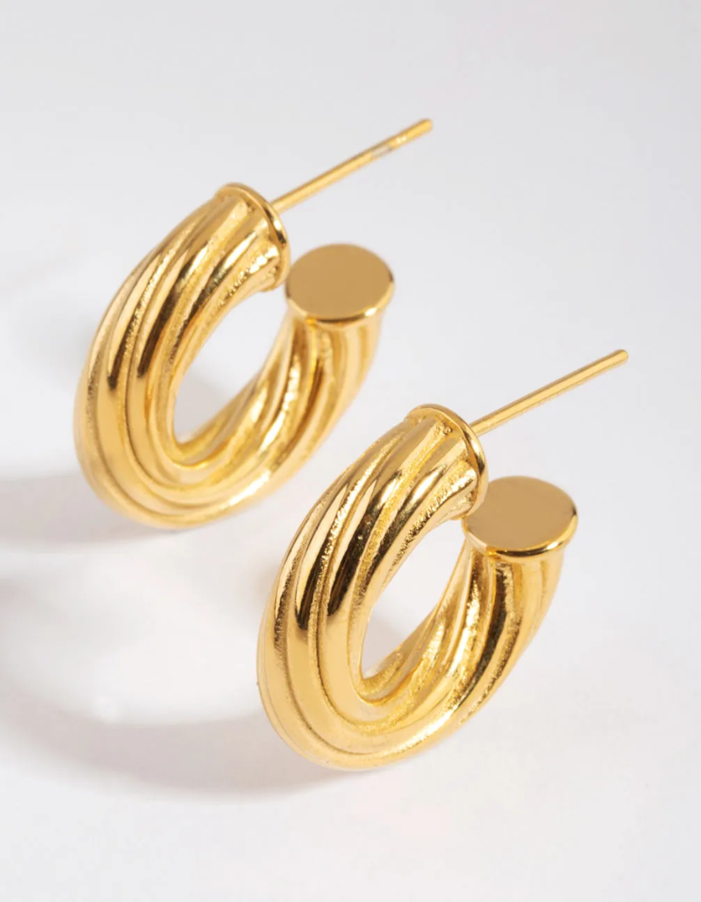 Waterproof Gold Plated Stainless Steel Hoop Earrings